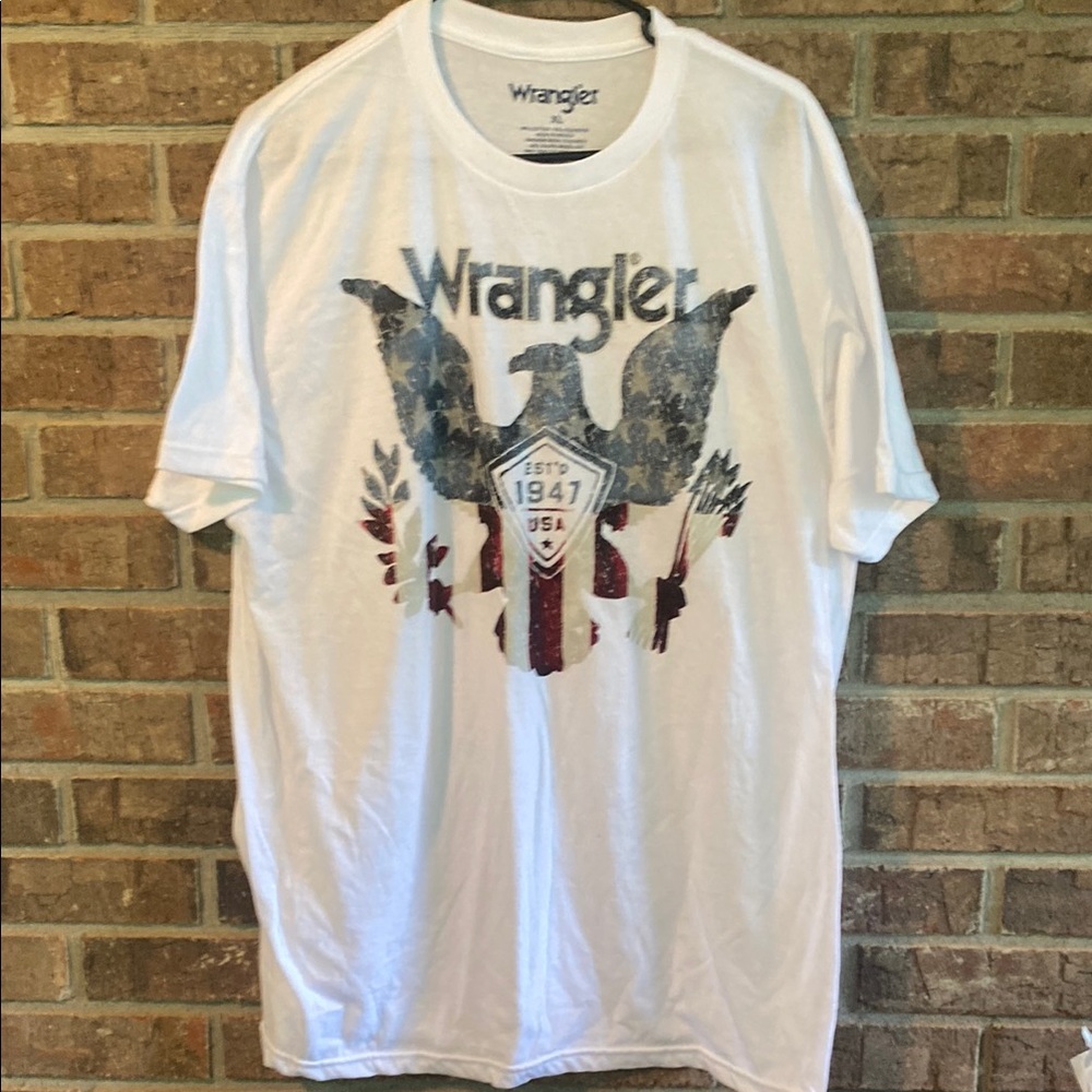 Wrangler White Short Sleeve Tee Americana Graphic